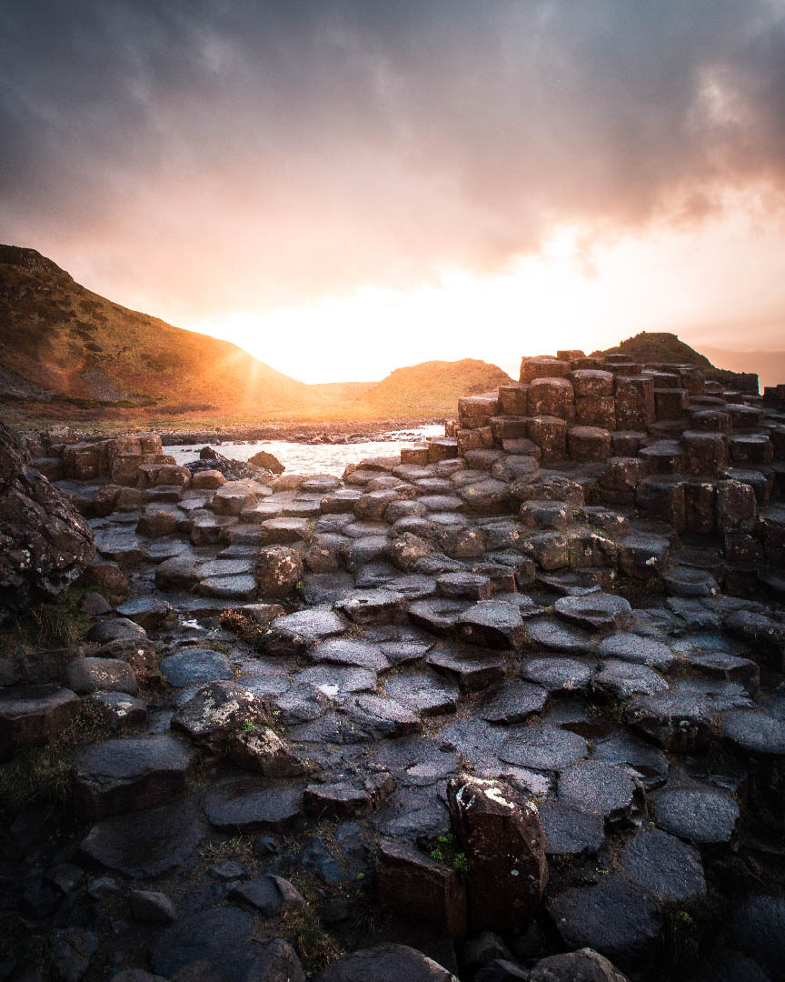 Sunset at Giant's Causeway, Northern Ireland